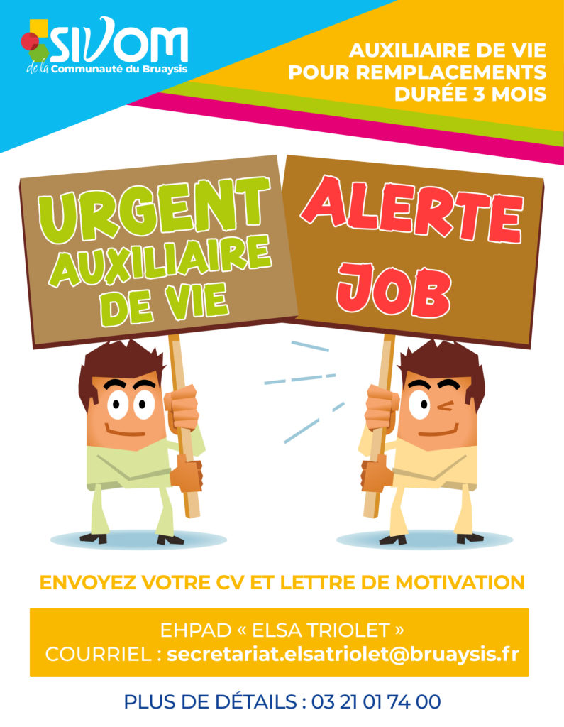 ALERTE JOB URGENT AUXILIAIRE DE VIE